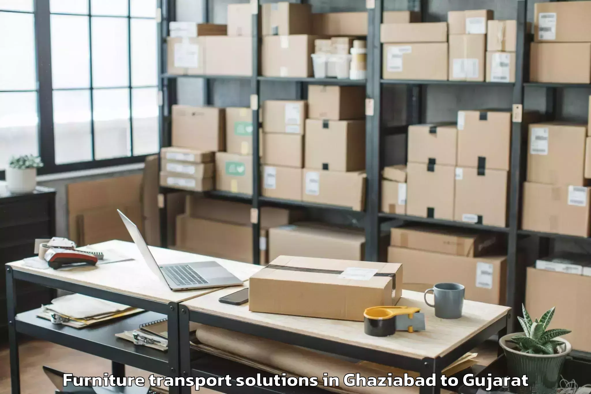 Easy Ghaziabad to Anklesvar Furniture Transport Solutions Booking